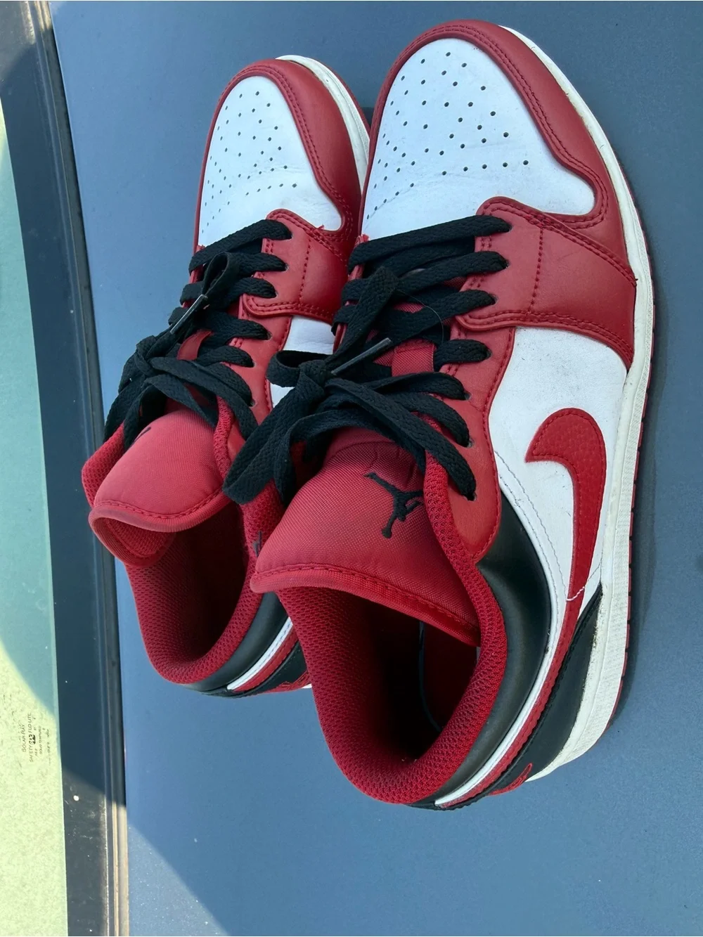 Jordan Low Top Sneakers - Red, White & Black